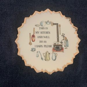Vintage Kitchen Plate - Wall Hanging